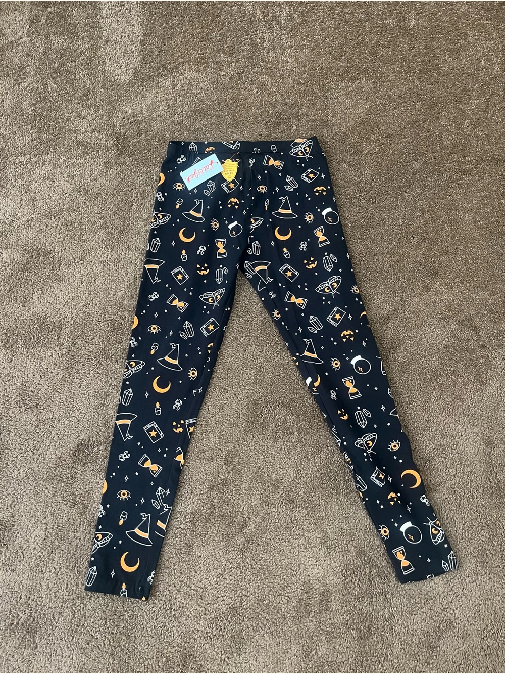 Cat & Jack Girls XL 14/16 Halloween Witchy Print Leggings NWT